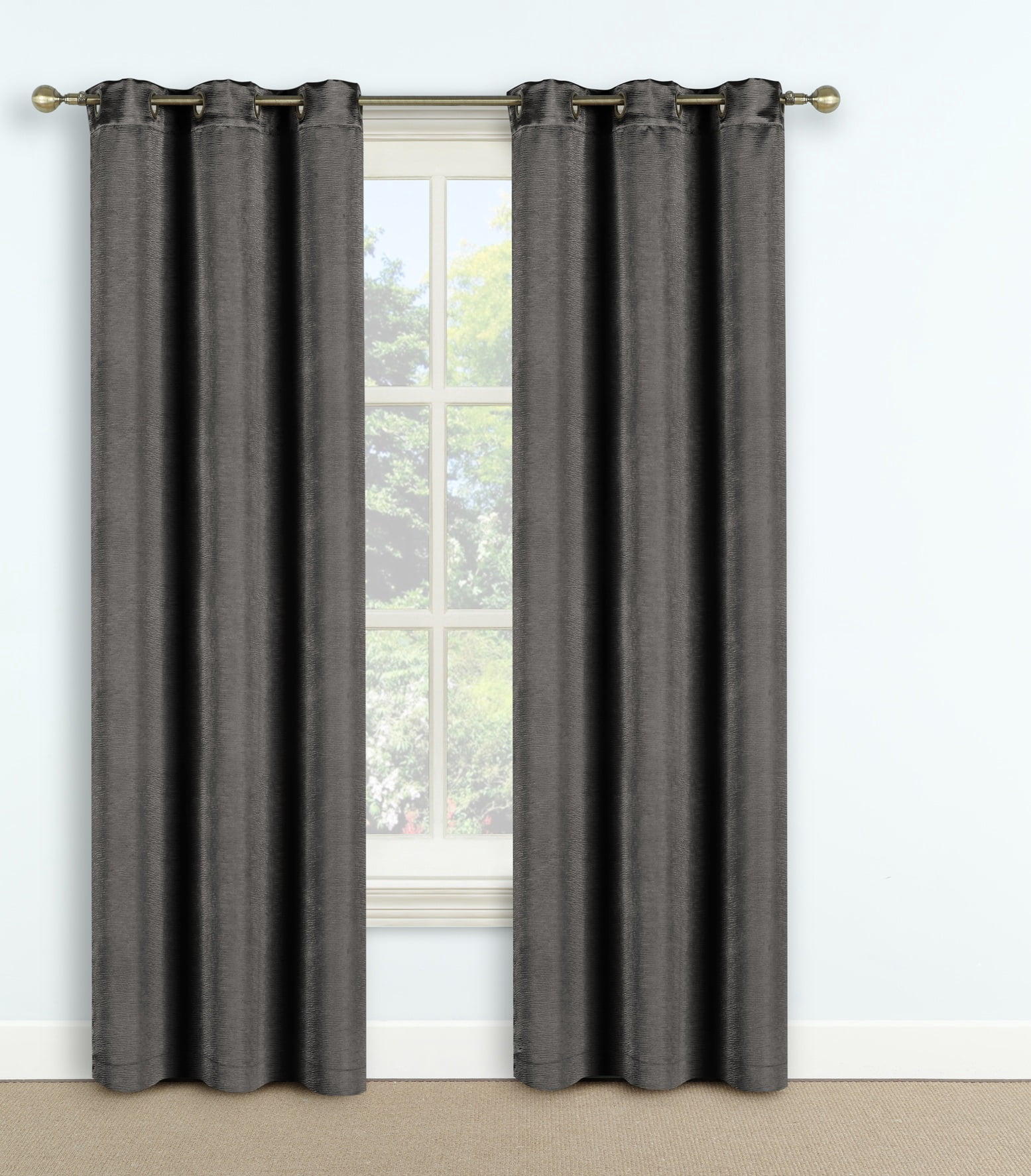 Domino Window Panel Pair Iron 63"