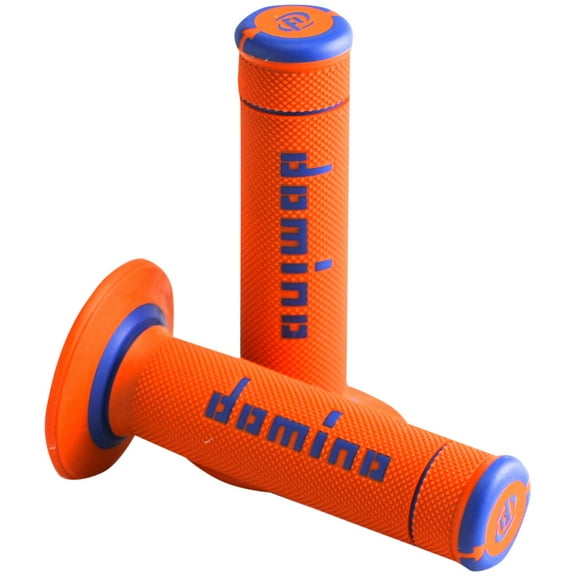 Domino Xtreme Twist Throttle Handlebar Grips Orange/Blue (A19041C4845A7-0)