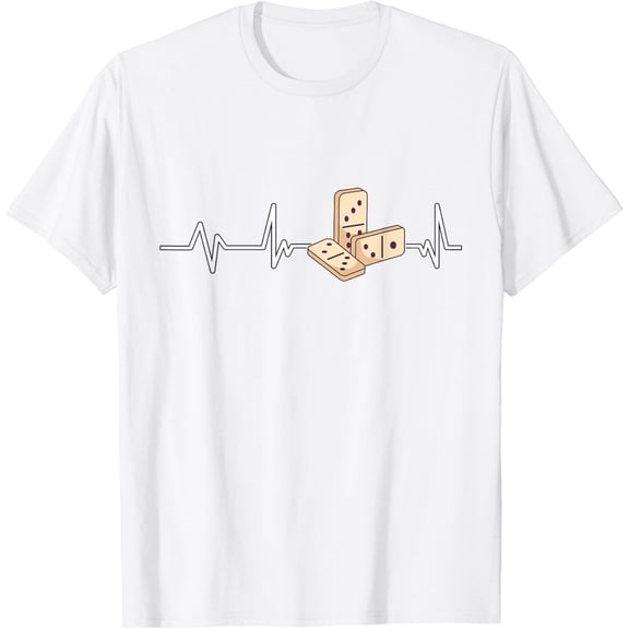 Dominoes Heartbeat Dominoes Gift Dominoes T-Shirt