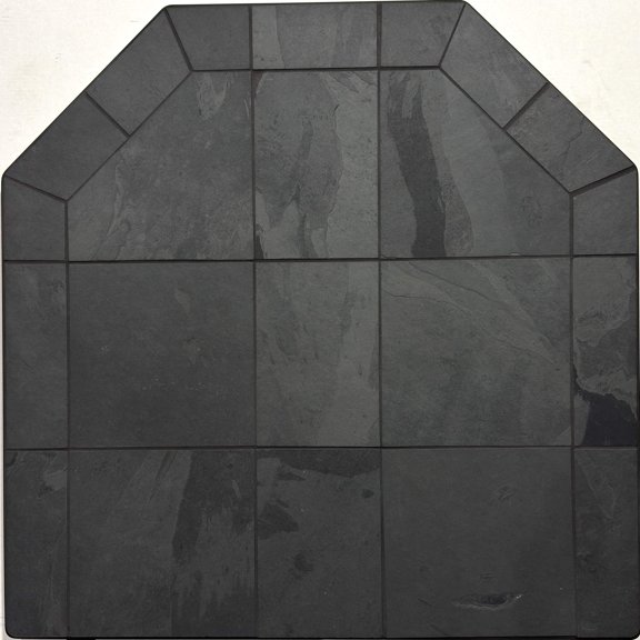Dominus Heat Flat Wall Hearth Pad - Smokey Grey Slate
