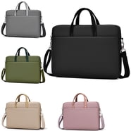 Missnine Tote Bag Canvas Laptop Bag 15.6 Inch Briefcase For Women Large Capacity Handbag For Office, School, Travel, Classic Brown, Casual Fashion