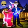 thumbnail image 1 of Domkom Inflatable Outdoor Decorations,Build-in LED Lights Holiday Blow Up Yard Decoration, 1 of 7