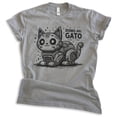 thumbnail image 1 of Domo Arigato Cat T-shirt, Unisex Women's Men's Shirt, Cat Robot Kitten Kitty Roboto Cute Japanese, Dark Heather Gray, 4X-Large, 1 of 6