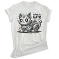 thumbnail image 1 of Domo Arigato Cat T-shirt, Unisex Women's Men's Shirt, Cat Robot Kitten Kitty Roboto Cute Japanese, Heather Ash, X-Large, 1 of 6