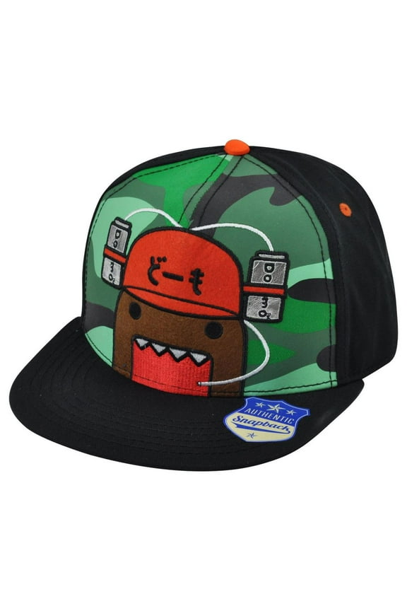 Domo Face Drink Hat Animation Snapback Japanese Flat Bill Character Hat Cap
