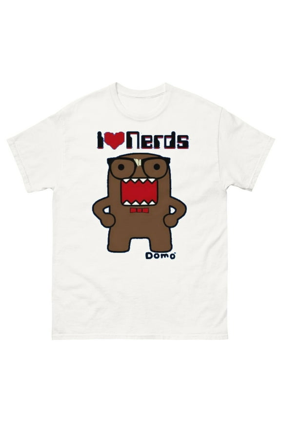 Domo I love nerds t shirt grunge emo scene y2k Amity affliction hello kitty
