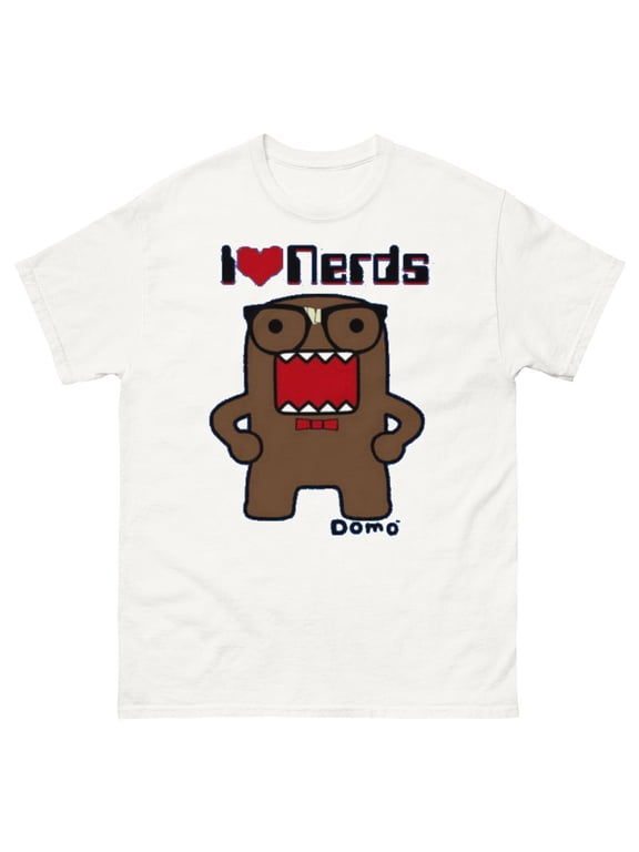 Domo I love nerds t shirt grunge emo scene y2k Amity affliction hello kitty