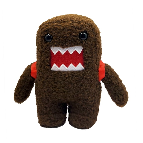 Domo Kun 6.5-Inch Classic Plush – Iconic Brown Monster with Removable Mini Red Backpack - Super-Soft Collectible Toy for Kids, Kidults & Nostalgic Fans