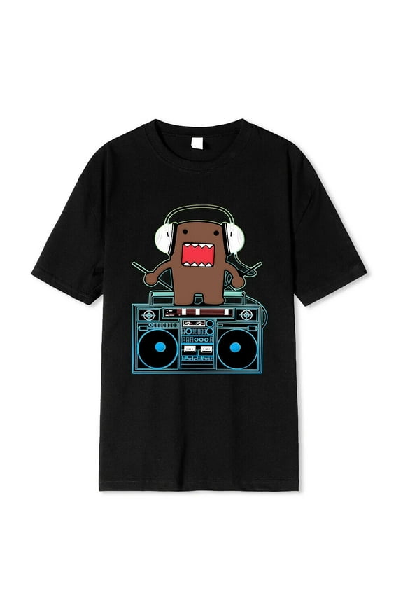 Domo Kun DJ Domo T Shirts Men Cotton Humorous T-Shirts Crewneck Tees Short Sleev