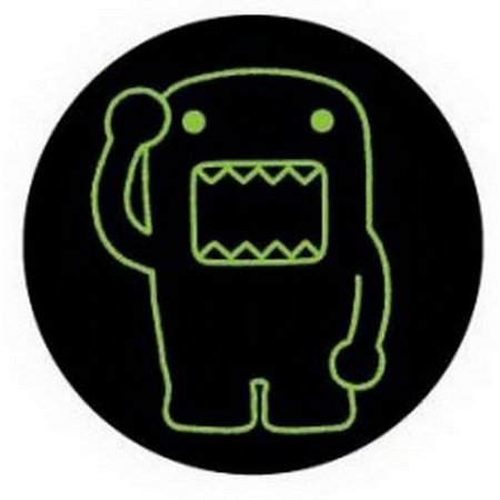 Domo-Kun Green Outline Button DB4286