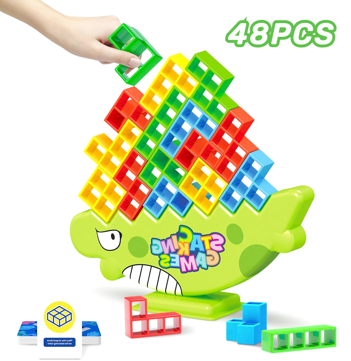 Nontraditional Giant Wooden Blocks Tower Stacking Game, Outdoor Yard ...