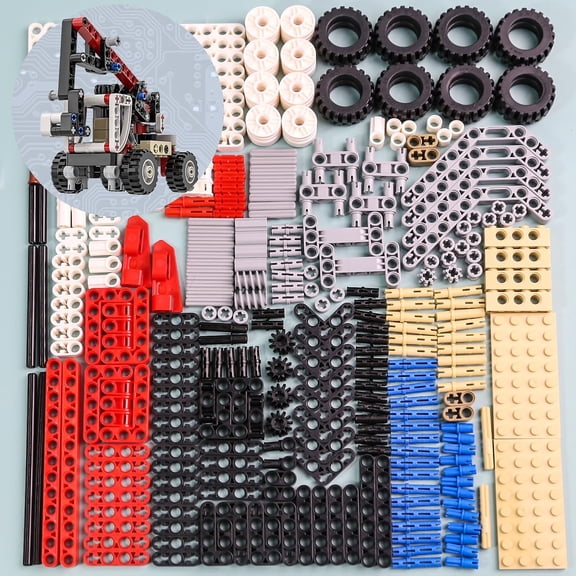 Domoni 298PCS Bulk Technic Building Kit - Pin Liftarm Beam Axle Panel Car Building Blocks MOC STEM Compatible with Major Brands
