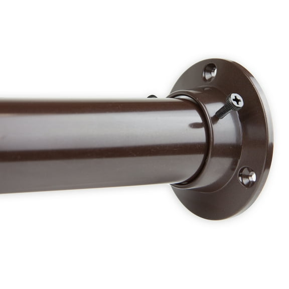 Domovina 1.5" Adjustable Closet Rod and Socket Set-Color:Cocoa,Size:28-48"