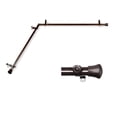 thumbnail image 1 of Domovina 13/16" Single Corner Curtain Rod-Color:Black,Size:48-84", 1 of 2