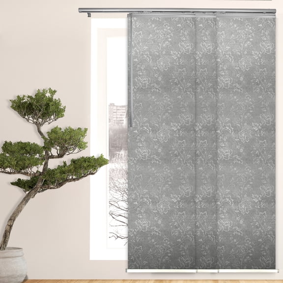 Domovina 3 Panel Track Vertical Blinds, Adjustable 36-66"W x 91.4"H - Aina