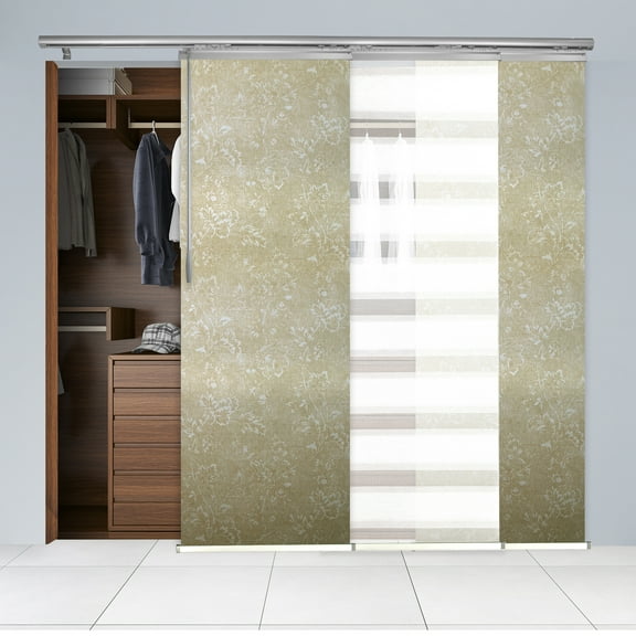 Domovina 3 Panel Track Vertical Blinds, Adjustable 36-66"W x 91.4"H - Kindal/Fenna