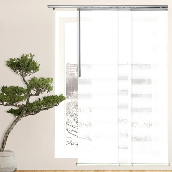 Domovina 3 Panel Track Vertical Blinds, Adjustable 36-66"W x 91.4"H - Kindal