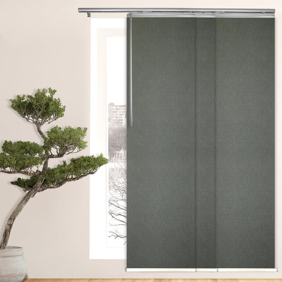 Domovina 3 Panel Track Vertical Blinds, Adjustable 36-66"W x 91.4"H - Natali