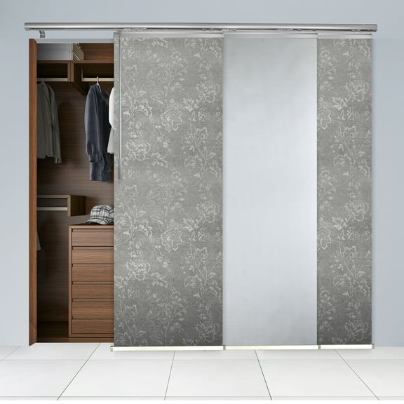 Domovina 3 Panel Track Vertical Blinds, Adjustable 36-66"W x 91.4"H - Salome/Aina