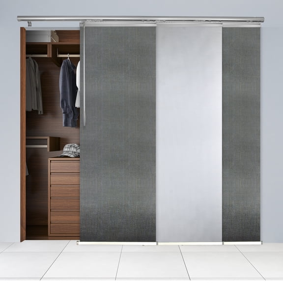 Domovina 3 Panel Track Vertical Blinds, Adjustable 36-66"W x 91.4"H - Salome/Else