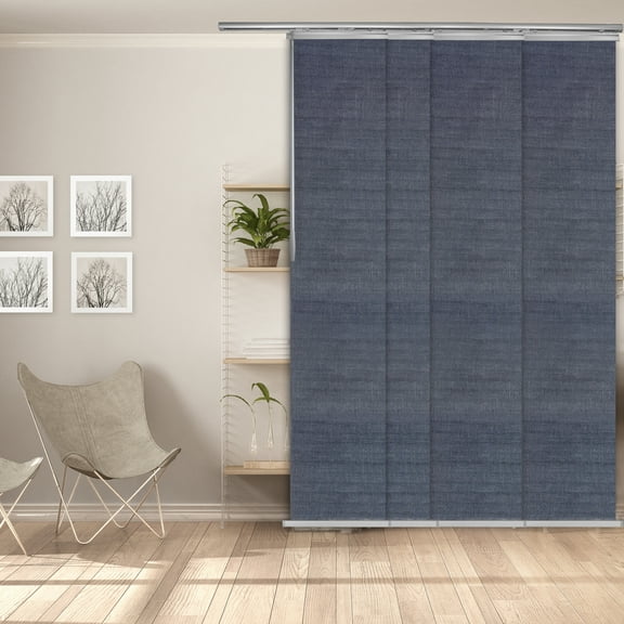 Domovina 4 Panel Track Vertical Blinds, Adjustable 48-88"W x 116"H - Anan