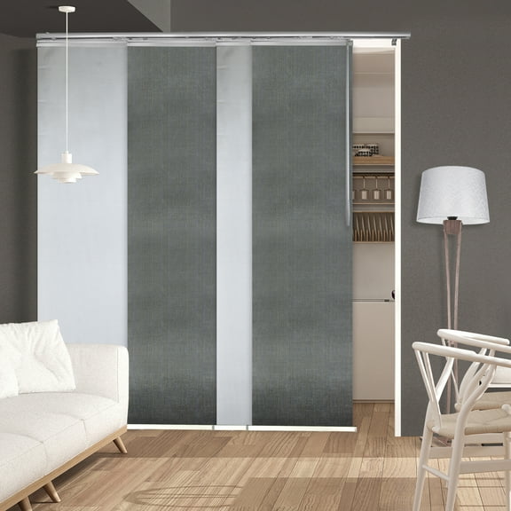 Domovina 4 Panel Track Vertical Blinds, Adjustable 48-88"W x 91.4"H - Salome/Else