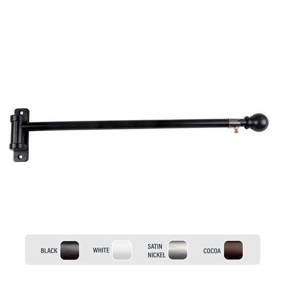 Domovina 5/8" Swing Rod-Color:Black,Size:17-26"