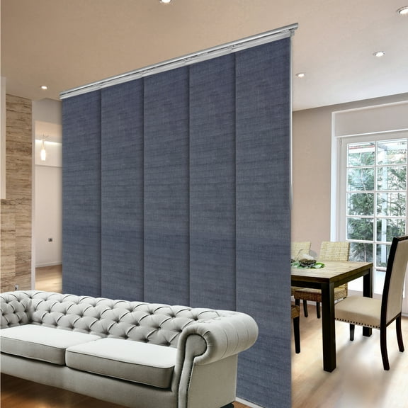 Domovina 5 Panel Track Vertical Blinds, Adjustable 58-110"W x 116"H - Anan