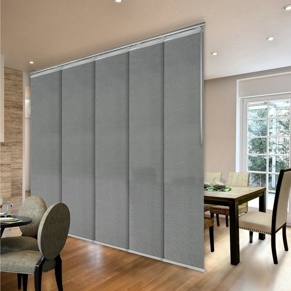 Domovina 5 Panel Track Vertical Blinds, Adjustable 58-110"W x 91.4"H - Ripley