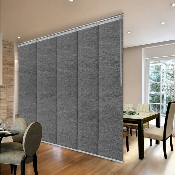 Domovina 5 Panel Track Vertical Blinds, Adjustable 58-110"W x 91.4"H - Sera