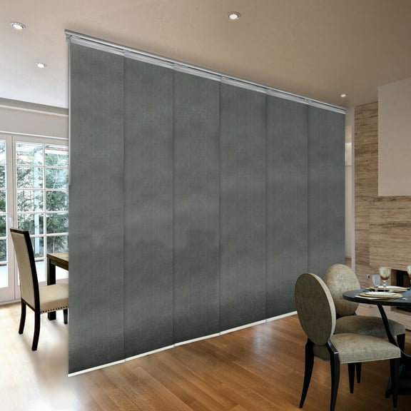 Domovina 6 Panel Track Vertical Blinds, Adjustable 70-130"W x 91.4"H - Else
