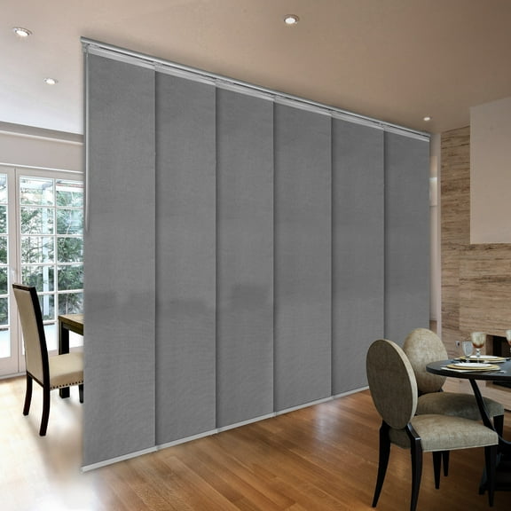 Domovina 6 Panel Track Vertical Blinds, Adjustable 70-130"W x 91.4"H - Ripley