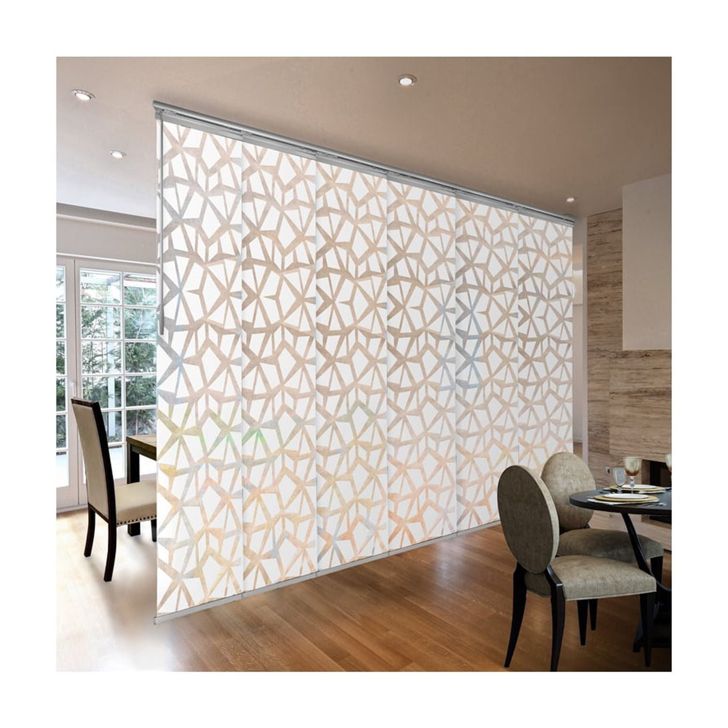Domovina 6 Panel Track Vertical Blinds, Adjustable 70130W x 91.4H