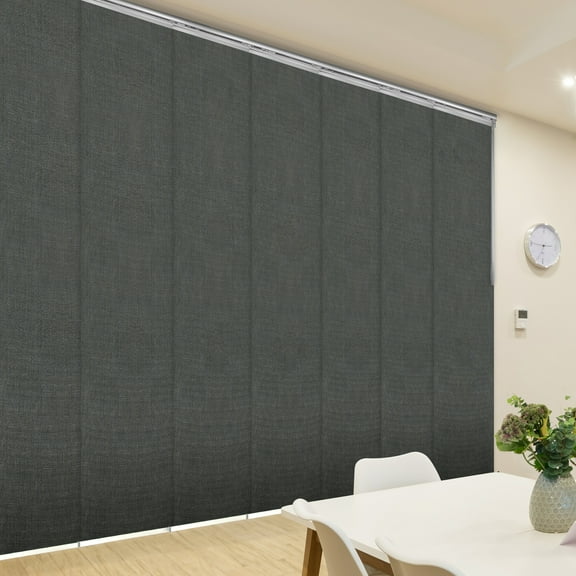 Domovina 7 Panel Track Vertical Blinds, Adjustable 110-153"W x 91.4"H - Adelaide