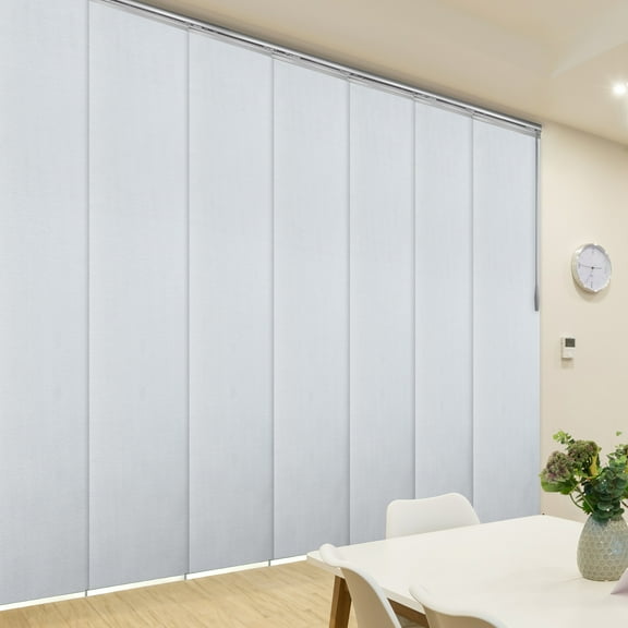 Domovina 7 Panel Track Vertical Blinds, Adjustable 110-153"W x 91.4"H - Salome