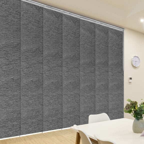 Domovina 7 Panel Track Vertical Blinds, Adjustable 110-153"W x 91.4"H - Sera