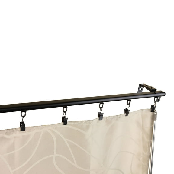 Domovina Adjustable Curtain Track Rod-Color:Black,Size:28-48"