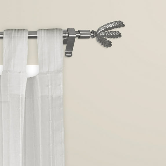 Domovina Alivia 7/16" Cafe Curtain Rod-Color:Satin Nickel,Size:18-28"