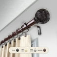 thumbnail image 1 of Domovina Anna 1" Curtain Rod-Color:Black,Size:48-84", 1 of 1