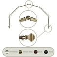 thumbnail image 1 of Domovina Arya 13/16" 6 Sided Bay Window Single Curtain Rod-Color:Antique Brass, 1 of 2