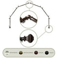 thumbnail image 1 of Domovina Arya 13/16" 6 Sided Bay Window Single Curtain Rod-Color:Cocoa, 1 of 2