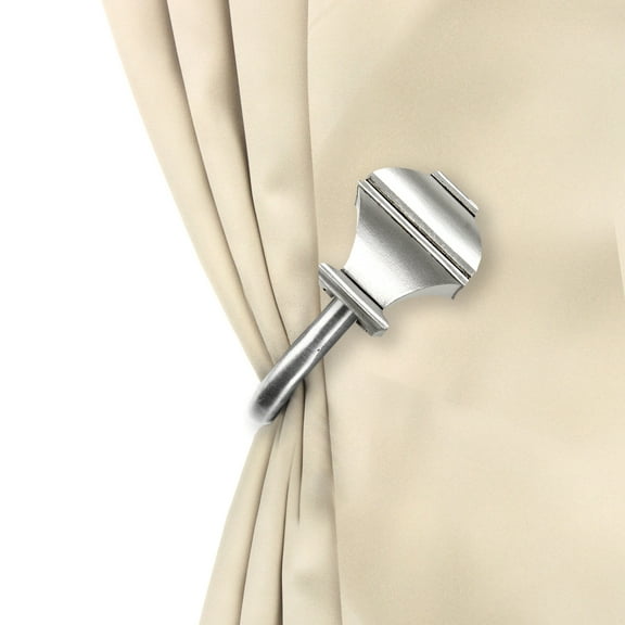 Domovina Arya Curtain Holdback Pair-Color:Satin Nickel