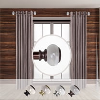 Domovina Bettina 1-inch Side Curtain Rod 12-20 Inches (Set of 2)-Color:Bronze