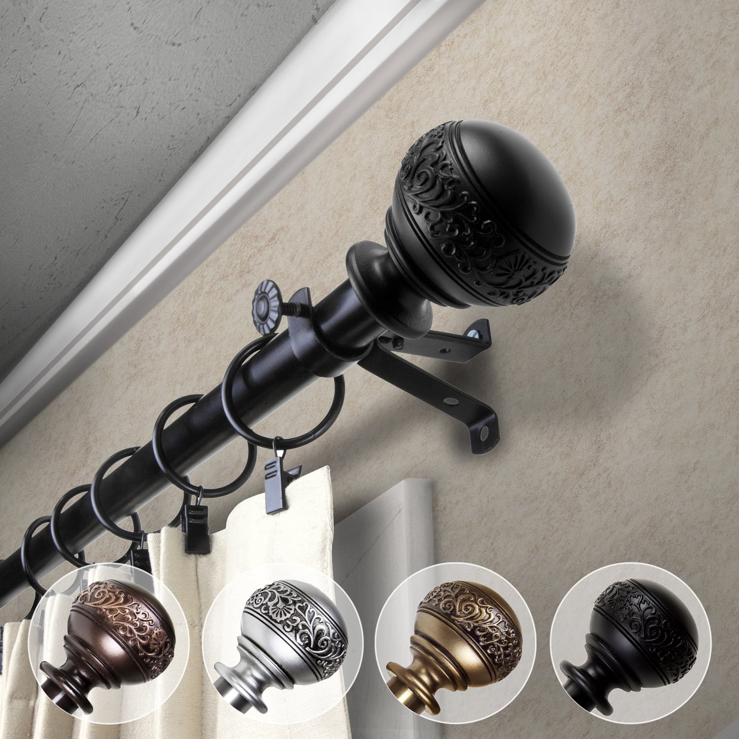 Domovina Cassia 13/16" Curtain Rod - Walmart.com