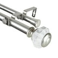 thumbnail image 1 of Domovina Ciara 1-inch Double Curtian Rod-Color:Satin Nickel,Size:120-170", 1 of 2