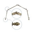 thumbnail image 1 of Domovina Cone 13/16" 4 Sided Bay Window Single Curtain Rod-Color:Antique Brass, 1 of 2