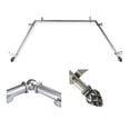 thumbnail image 1 of Domovina Cone 13/16" Bay Window Single Curtain Rod-Color:Satin Nickel, 1 of 2