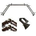 thumbnail image 1 of Domovina Cornet 13/16" Bay Window Double Curtain Rod-Color:Cocoa, 1 of 2