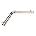 thumbnail image 1 of Domovina Cone 13/16" Corner Window Double Curtain Rod-Color:Cocoa,Size:28"-48", 1 of 2