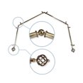 thumbnail image 1 of Domovina Curve 13/16" 4 Sided Bay Window Single Curtain Rod-Color:Antique Brass, 1 of 2